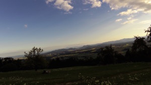 Pogled iz "Romanovega" vikenda. 